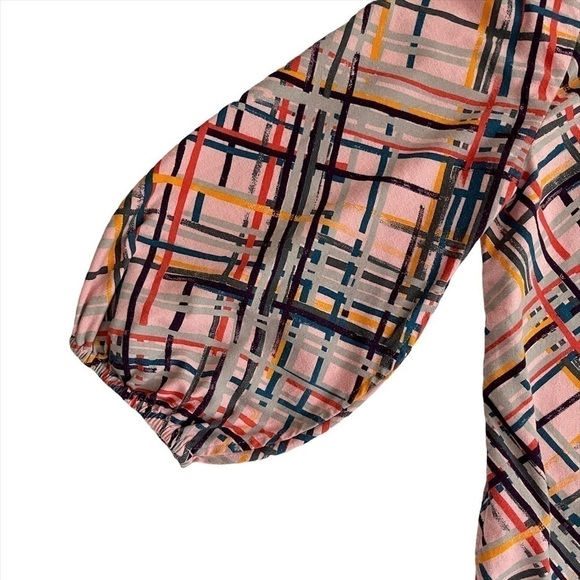 Maeve Popover Balloon Sleeves Multi Coloured Shirt - Picture 8 of 16